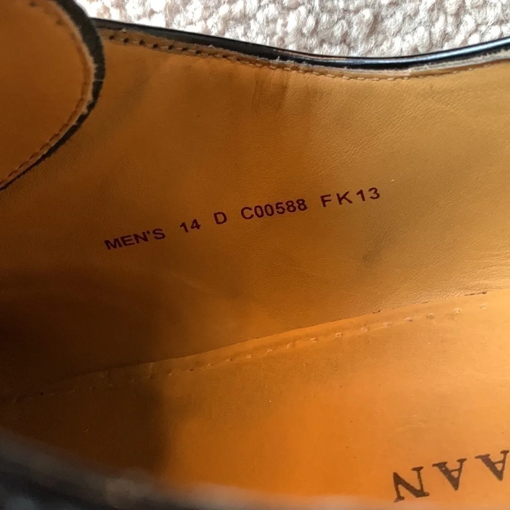 Cole Haan Men's Black Leather Split Toe Oxford Shoes